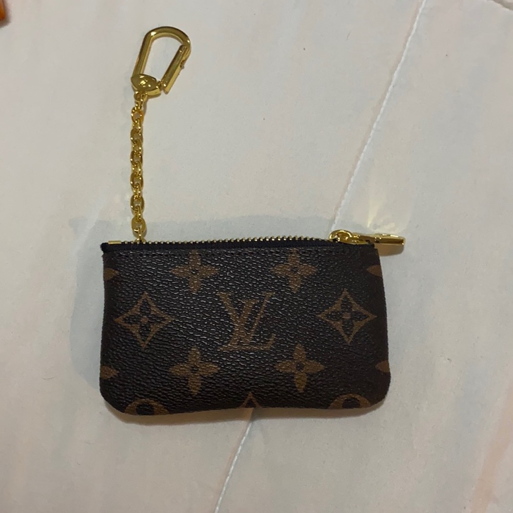Brown key pouch